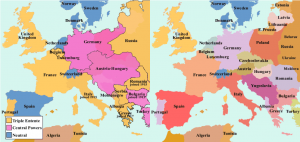 wwi before and after map